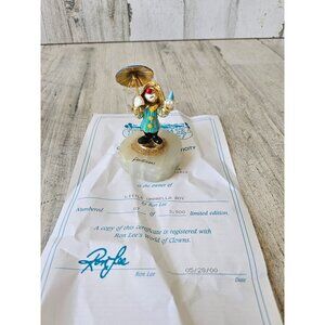 Ron Lee little umbrella boy clown rain gold vintage‎ 2000 raincoat